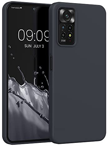 kwmobile Hülle kompatibel mit Xiaomi Redmi Note 11 Pro/Note 11 Pro (5G) / Note 12 Pro (4G) Hülle - Silikon Handy Case - Handyhülle weiche Oberfläche - kabelloses Laden - Schwarz matt