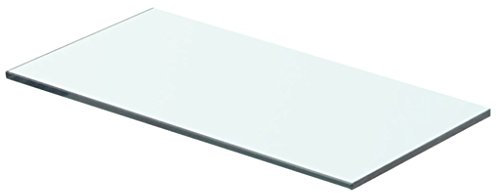 Gecheer Ersatzteile Regalboden Glasboden Glasscheibe Glasplatte für Glasregal Einlegeboden aus Glas Max. Tragfähigkeit 15 kg Transparent 40 cm x 15 cm