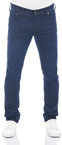 JACK & JONES Herren Jeans JJIGLENN Jeanshose Hose Slim Fit Stretch Denim Pant Blau w30, Farbe:Blue Denim (12225766), Größe:30W / 34L