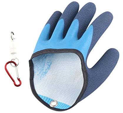 WEITING Fischfanghandschuhe, rutschfeste Fischreinigungshandschuhe, wasserdicht, pannensicher, PE-Draht, magnetisch, für Angler, professionelle Fangfäustlinge für Fotografie