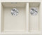 BLANCO SUBLINE 340/160-U | Granitspüle aus SILGRANIT softweiß | Einbauart: Unterbau | Hauptbecken links | für 60 cm breite Unterschränke | Ein Ausschnitt und nur einmal montiert