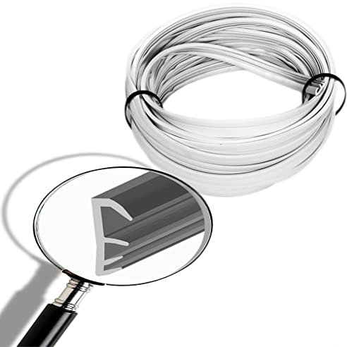 Burlete puerta exterior | Perfil de estanqueidad para ventanas | 5M, BLANCO F-4/18 | Burlete puerta entrada | Tiras de sellado para puertas | Junta de goma para puertas madera | Junta de ranura 4mm.