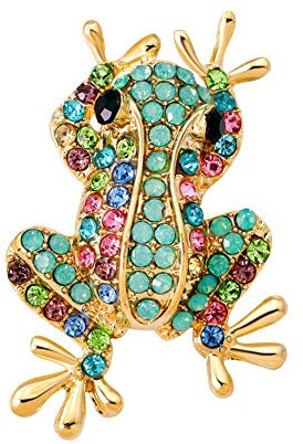 Frauen Frosch Strass eingelegte Broschen Kleidung Schmuck Accessoires Sehr praktisch und beliebtNice and Attractive