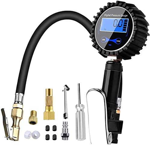 Samnuerly Compresseur d'air Portable 220V Pompe à vélo Automobile Manomètre de Pression des pneus 200PSI Gonfleur de Pneu de Voiture numérique Compatible avec vélo Moto