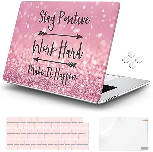iCasso Compatible with MacBook Air 15 inch Case 2023 Release M2 Chip Model A2941 with Touch ID Retina Display, Plastic Laptop Hard Shell Case + Keyboard Cover + Screen Protector (Rose Gold)