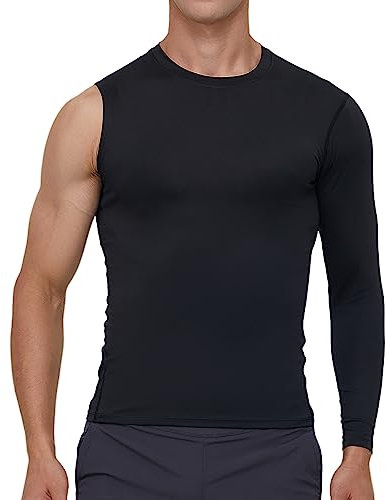 Smatstyle Kompressionsshirt Basketball Single Sleeve Herren langärmelig,1/2 Kompressions Langarm Funktionsshirts Base Layer Quick Dry T-Shirt Fitness Tights für Laufen,Training