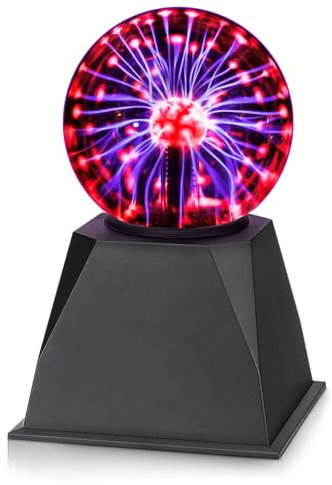 CGBOOM Plasmakugel Magische Leucht Ball 4 Zoll, Berührungsempfindliche und Geräuschempfindlich Plasmalampe, Spielzeug Geschenke für Jungen Mädchen Elektrostatische Kugel für Partys, Dekorationen