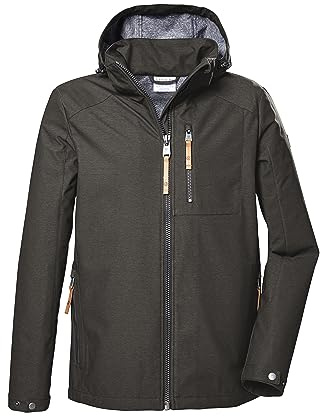 G.I.G.A. DX Herren Softshell Jacke mit abzippbarer Kapuze/Outdoorjacke GS 7 MN SFTSHLL JCKT, grünanthrazit, M, 41491-000