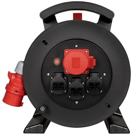 Jumbo-Kabeltrommel 2.0 25m H07RN-F 5G2,5 qmm schwarz 3x 230V + 1x CEE 16A 5pol 6h