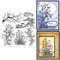 GLOBLELAND Transparente Stempel „Pflanze Bambuskiefer“, Pflanze Bambuskiefer, Dekorative Transparente Stempel, Silikonstempel Für Kartenherstellung Und Fotoalbum-Dekoration Und DIY-Scrapbooking