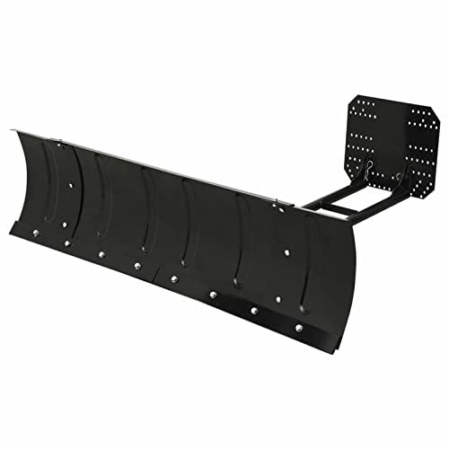 Schneeschild für ATV 150x38 cm Schwarz, JUNZAI Schneepflug, Schneeschild Rasentraktor, Gardena Laubsammler, Auto Schneeschild, Schneeschieber, Schneeschaufel - at