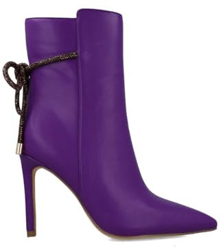 MENBUR Tronchetto in Pelle con Fiocco Posteriore in Strass Viola Viola 38