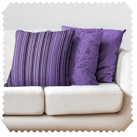 NOVELY® MALCHIN Kissenhüllen im 3er-Set für Dekokissen (40 x 40 cm) in Baumwoll-Optik, ohne Füllung, mit verdecktem Reißverschluss | Farbe: 13 Lila