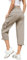 Hose Damen 3/4 Sommer Casual Cargohose Caprihose Jogginghose Comfy Stretch Leichte Outdoor Sport Reise Wanderhose Mit 6 Taschen (Khaki, S)