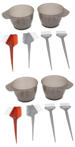 Ipetboom Juego De 4 Cuencos Y Peines Para Teñir Crema Kit Profesional Para Mezclar Tintes Cuencos De Color Para Cabello Oscuro Color Negro