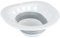 Relaxdays Bain de siège pour Soins intimes, Bidet de Toilette, Amovible, HLP : 12x36x39 cm, en Plastique, Blanc/Gris