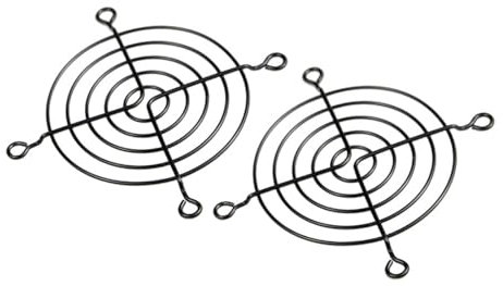 30 piezas de rejillas de ventilador de 80mm, Protector de dedo de alambre de Metal negro de 80mm x 80mm for ventilador de CPU, Protector de parrilla de ventilador DC niquelado