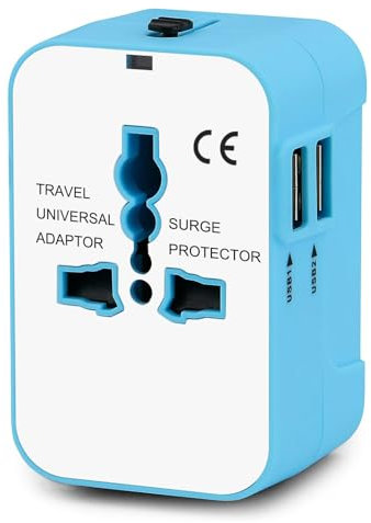 Adattatore Universale da Viaggio, Presa Universale da Viaggio con 2 USB, Adattatore Presa Internazionale da Viaggio Spina Universale Caricatore Travel Adapter per Americana, Inglese, USA, UK, EU, AUS