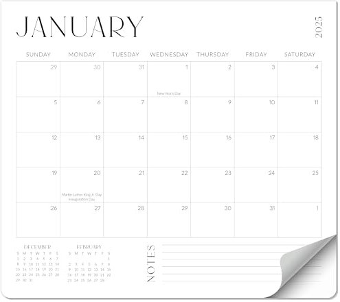 Aesthetic 2025-2026 Magnetic Fridge Calendar - Runs from January 2025 Until July 2026 - The Perfect Monthly Refrigerator Calendar With Black & White Designs for Easy Organizing