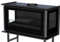 BRONPI Estufa de Leña Insertable Bronpi PARIS-90-3C VISION 14kW con Turbina y Tres Cristales, Acero y Hierro Fundido, Negro, Madera
