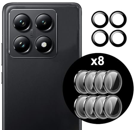 zZjoOoj Camera Protection for Xiaomi 14T Pro, Individual Camera Screen Protector for Tempered Glass for Xiaomi 14T Pro [HD Clear] [Black] Pack of 2