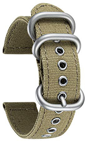 Bracelets de montre compatibles avec Fossil Q Venture Gen 5 Carlyle/Julianna/Gen 3 Explorist/Gen 4 Venture HR/Sport 41 mm 43 mm/Hybrid Smartwatch Bracelets en toile de coton de remplacement 18 mm 22