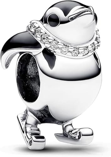 TCZNAF Skiing Penguin Charms Weihnachten Armbände Bead Compatible für Der Große Teil Europas Armband&Halskette Christmas Schmuck für Damen