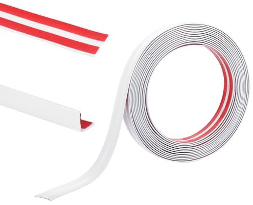 Kantenschutz Wand, Zierleisten Selbstklebend Dichtungsband Weichsockelleiste Selbstklebend Kantenschutz Wannendichtband Dichtungsband Selbstklebend für Badezimmer, Küche, Wand，2cm×5m，Weiß
