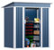 SUPEER Abri de Jardin Métallique 3m² avec Toit Incliné Résistant - Stockage Extérieur pour Outils, Vélo ou Mobilier - 162x120x185 cm (LxlxH) - Bleu