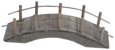 MOLUCKFU Pont Bois Miniature pour Jardin Décoration Paysage Forme De Pont Accessoire Aménagement Extérieur pour Miniature Et