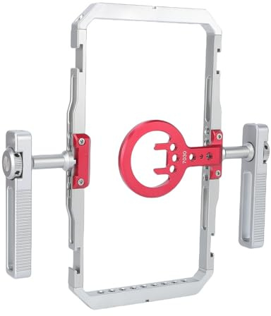 Vikye Universelles Telefon-Rig-Kit, Smartphone-Video-Rig-Kit mit Zwei Griffen, Handheld-Vlogging-Gehäusestabilisator für Telefone mit Magnetfunktion