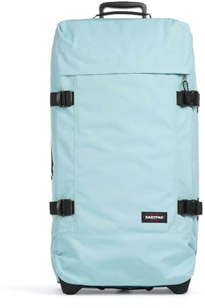 Eastpak Tranverz L Valise Grand Format 121L (79 x 40 x 33 cm), Grande Valise de Voyage à roulettes, Bagage résistant avec Double Compartiment, poignée télescopique & Serrure TSA - Waterfall Blue