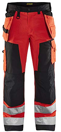 Blaklader 15681811 Hochwertige Handwerker-Arbeitshose, Rot/Schwarz, grootte D92