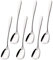 FOXAS 6-teilig Dessertlöffel, 15CM Eislöffel aus Edelstahl, Quadratische Kaffeelöffel, Elegante Flache Löffel für Marmelade, Eisbecher, Tee, Kaffee, Kuchen, Serie Bon Appétit