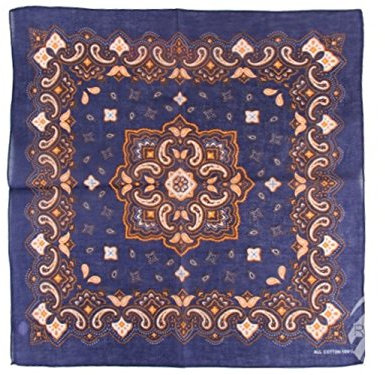 Sonnenscheinschuhe® 1 x BOHO Bandana Tuch LILA BLAU 100% Baumwolle Kopftuch Halstuch Nickituch Schal EXCLUSIVE