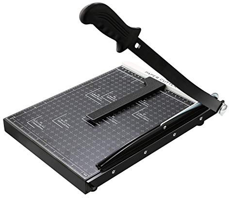 COOCHEER Massicot A4, Coupe Papier, Capacité de Coupe 12 Feuilles de Papier pour Bureau, École, Loisirs Créatifs en Papier, Noir