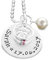 Taufkette Mädchen Silber Gravur Taufring GESEGNET ENGELCHEN Taufschmuck personalisiert Schutzengel Perle Name Datum