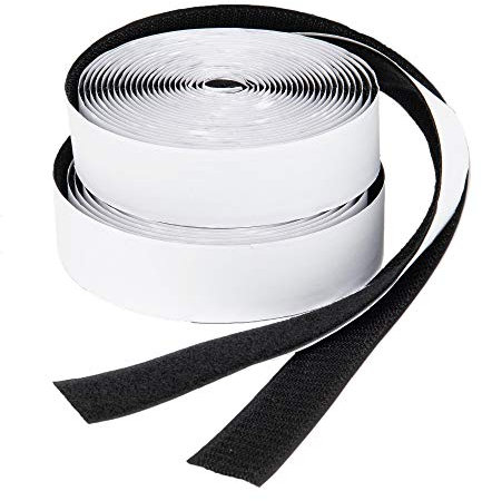 BRAVESHINE Klettband Selbstklebend Extra Stark, 20mm x 5m Doppelseitiges Klebeband Mit Klettverschluss, Set Haken & Flausch