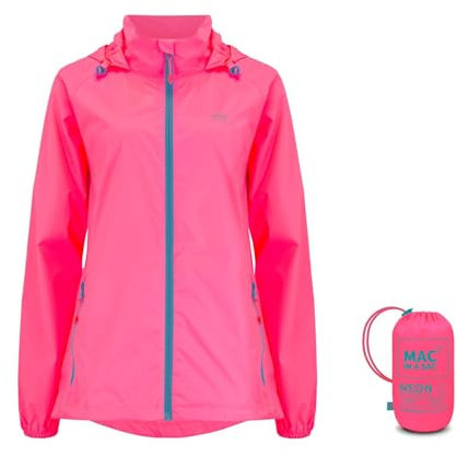 Mac in a Sac - Origin II - Waterproof Packable Jacket for Men & Women - Neon Pink - XS