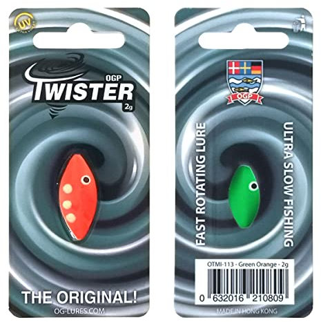 Twister OGP Durchlaufblinker in 2 gr. | Forellenblinker | Farbe: Green Orange