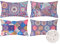 Velvhom Wasserdicht Kissenbezug Baumwolle Leinen 30x 50 cm Taille Kopfkissenbezug Sofakissen Retro Mandala Kissenhülle für Zuhause Sofa Outdoor Garten Wohnzimmer Schlafzimmer,12x20Inch Purple