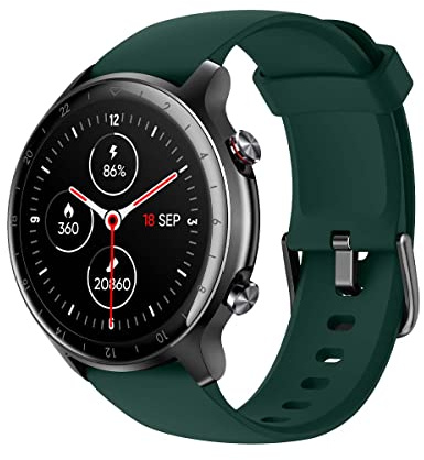 Smarty2.0 Unisex Smartwatch in der Farbe grün mit Silikonarmband, Gehäusedurchmesser: 45mm, SW031D