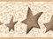 Dundee Deco DDAZBD9225 Tapetenbordüre zum Abziehen und Aufkleben, abstrakte beigebraune Sterne, Wandbordüre, Retro-Design, 4,57 m x 17,78 cm, selbstklebend