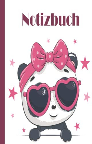 Panda Notizbuch: Panda Notizbuch, breites liniertes Notizbuch aus liniertem Papier für Schule, Studenten, Geschenk für Kinder, Jungen, Mädchen, Teenager, Panda Notizbuch, Panda Liebhaber