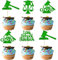 Gyufise 24 Stück grüne 2022 Anwälte Abschluss Cupcake Toppers Glitter Klasse von 2022 Anwalt Grade Cake Toppers Cap Diplom Cupcake Picks 2022 Abschluss Thema Party Kuchen Dekorationen Zubehör