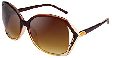 SQUAD Sonnenbrille für Damen, groß, modisch, 100% Schutz UV400, 3ew981c3 Braun Goldfarben