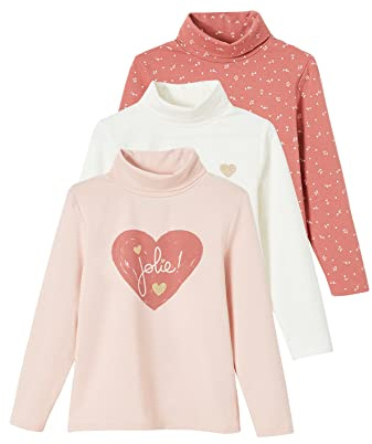 Vertbaudet VERTBAUDET3er-Pack Mädchen Rollkragenshirts