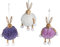 3er Dekohänger Hase Fell Körper | Hängedeko Hänger Ostern Osterhase | 16x8 cm