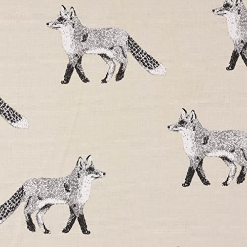 Prestigious Textiles Dekostoff Baumwolle Digitaldr. Cub Canvas Füchse beige schwarz 140cm