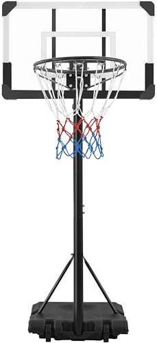 Yaheetech Portable Basketball Stand Height Adjustable Basketball Hoop Net Stand for Indoor & Outdoor w/ 28inch Backboard
